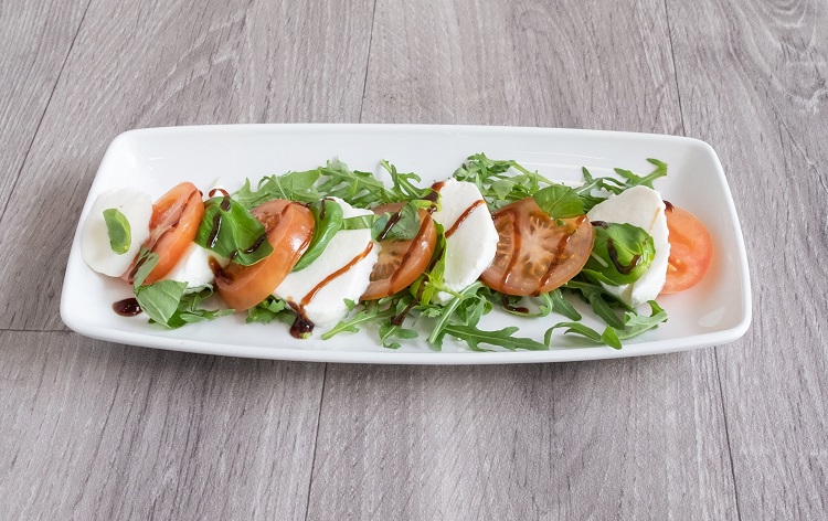 Caprese, all the colours of the Italian flag on a plate 